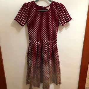 LulaRoe A-line Ombre Metallic Dress